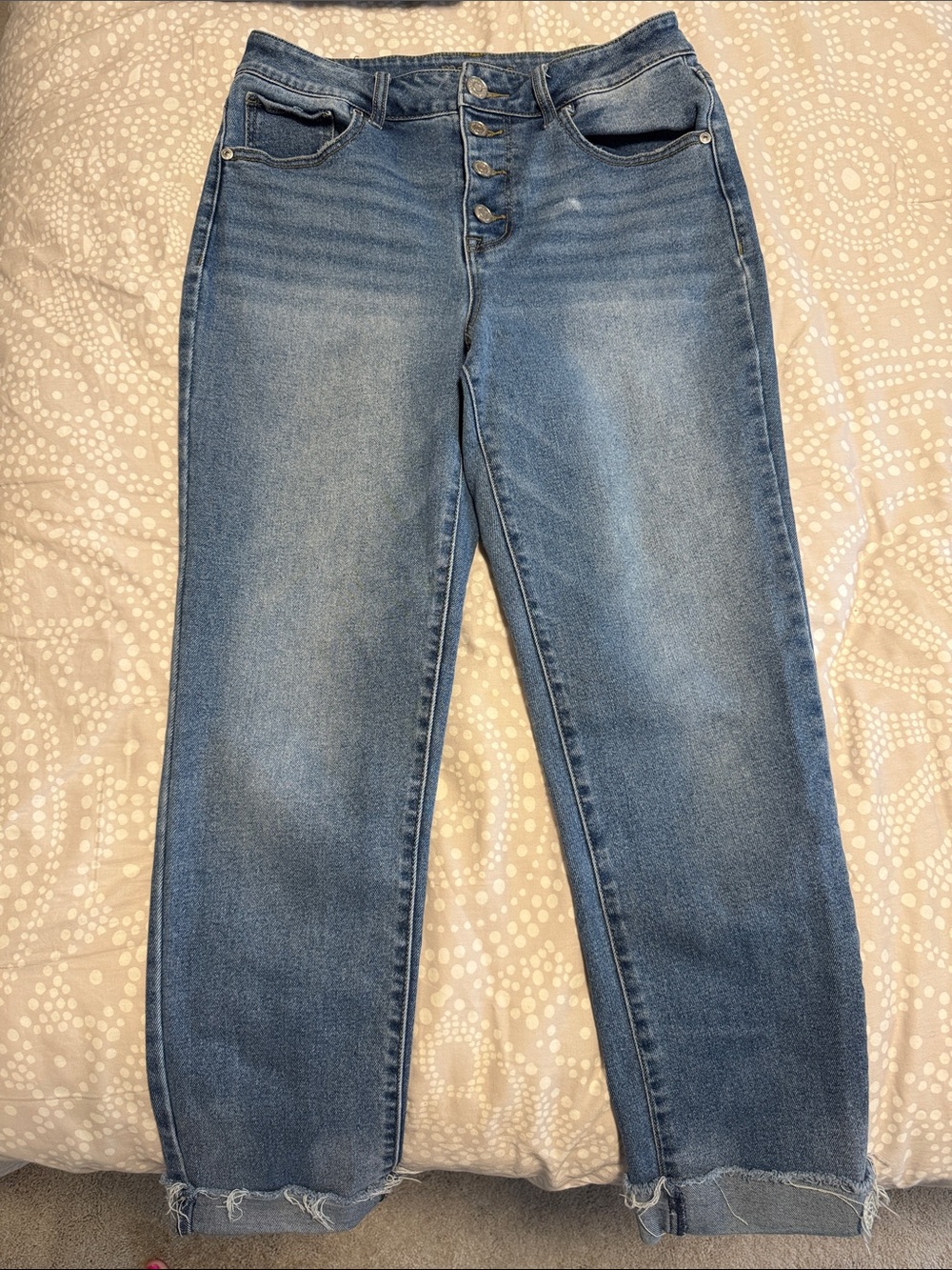 Maurices Medium Blue High-Rise Straight Leg Jeans